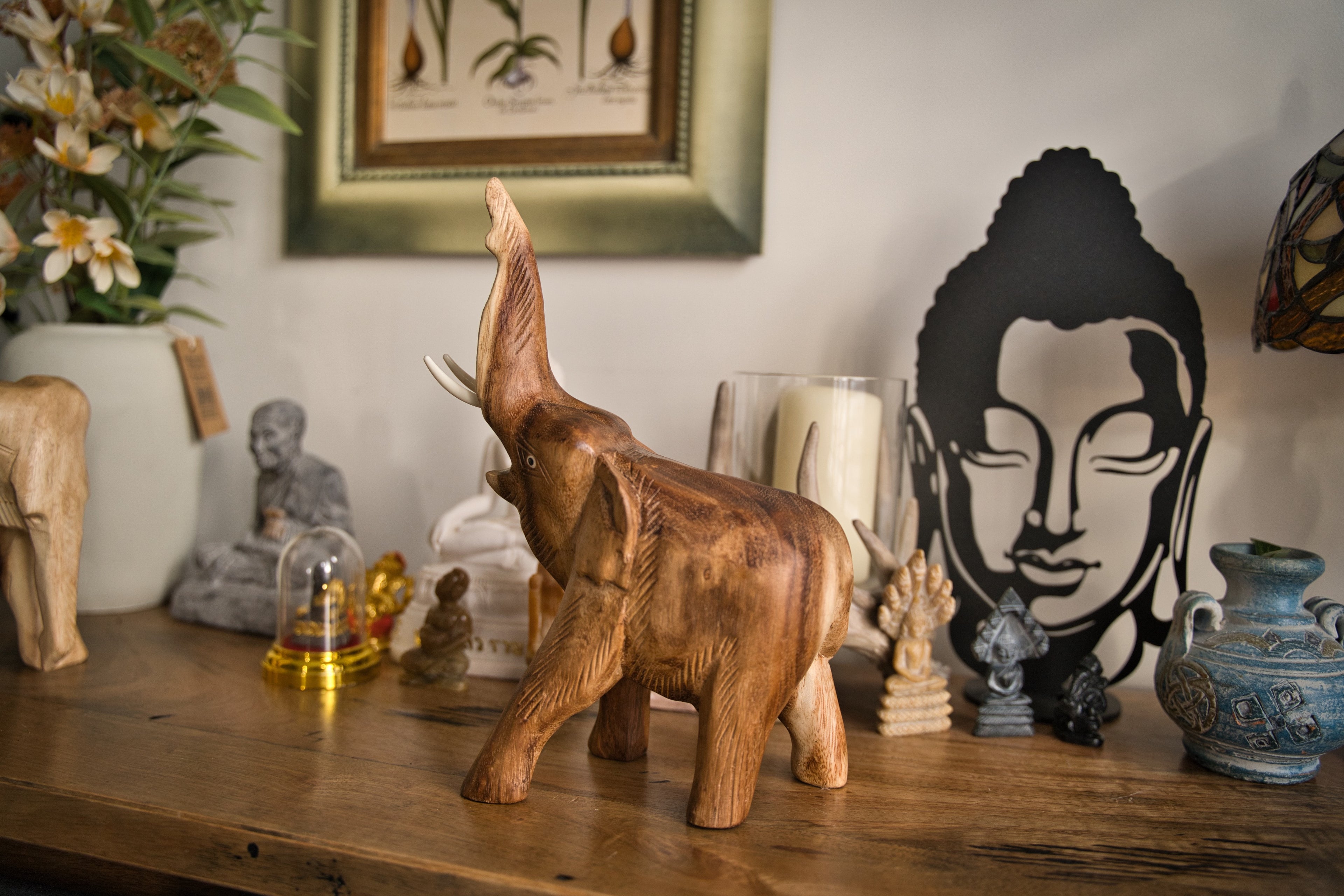 Elephant raising trunk